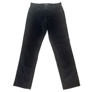 Club Monaco Mens Black Corduroy Straight Leg Pants‎ Size 32x30